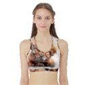 Dog Puppy Animal Art Abstract Sports Bra with Border View1