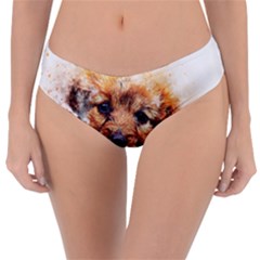 Dog Puppy Animal Art Abstract Reversible Classic Bikini Bottoms