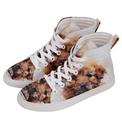 Dog Puppy Animal Art Abstract Men s Hi-top Skate Sneakers by Celenk