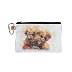 Dog Puppy Animal Art Abstract Canvas Cosmetic Bag (small)