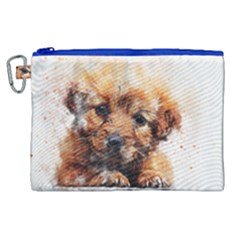 Dog Puppy Animal Art Abstract Canvas Cosmetic Bag (xl)