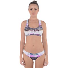 Pink Car Old Art Abstract Cross Back Hipster Bikini Set by Celenk