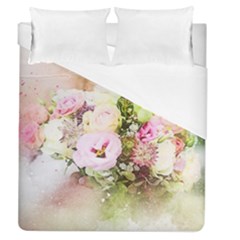 Flowers Bouquet Art Abstract Duvet Cover (queen Size) by Celenk