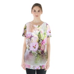 Flowers Bouquet Art Abstract Skirt Hem Sports Top