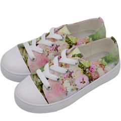 Flowers Bouquet Art Abstract Kids  Low Top Canvas Sneakers