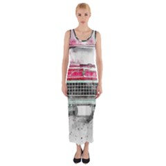 Car Old Car Art Abstract Fitted Maxi Dress by Celenk