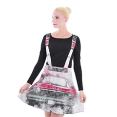 Car Old Car Art Abstract Suspender Skater Skirt by Celenk