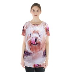 Dog Animal Pet Art Abstract Skirt Hem Sports Top