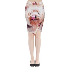 Dog Animal Pet Art Abstract Midi Wrap Pencil Skirt by Celenk