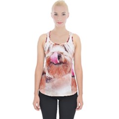 Dog Animal Pet Art Abstract Piece Up Tank Top