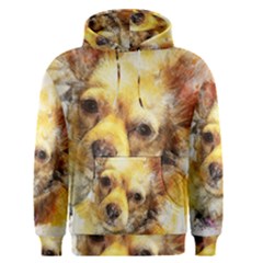 Dog Animal Art Abstract Watercolor Men s Pullover Hoodie by Celenk