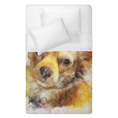 Dog Animal Art Abstract Watercolor Duvet Cover (single Size) by Celenk