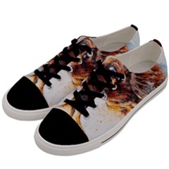 Dog Animal Pet Art Abstract Men s Low Top Canvas Sneakers