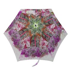 Window Flowers Nature Art Abstract Mini Folding Umbrellas by Celenk