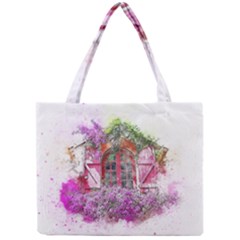 Window Flowers Nature Art Abstract Mini Tote Bag by Celenk