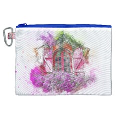 Window Flowers Nature Art Abstract Canvas Cosmetic Bag (xl)