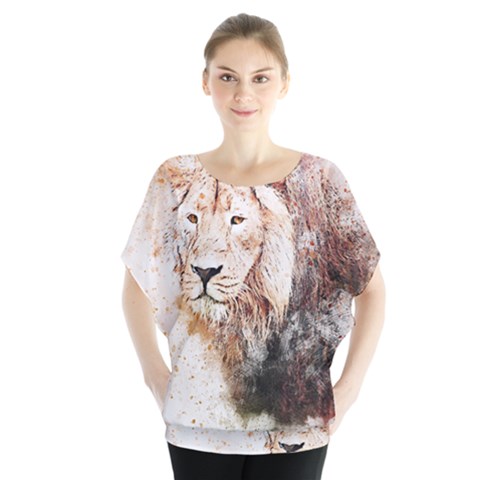 Lion Animal Art Abstract Blouse by Celenk