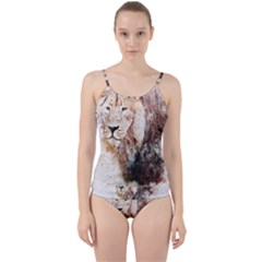 Lion Animal Art Abstract Cut Out Top Tankini Set by Celenk