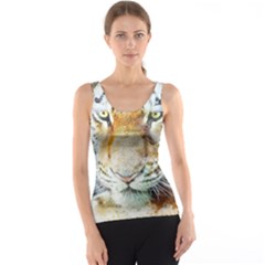 Tiger Animal Art Abstract Tank Top by Celenk