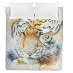 Tiger Animal Art Abstract Duvet Cover Double Side (queen Size)