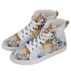 Tiger Animal Art Abstract Men s Hi-top Skate Sneakers by Celenk