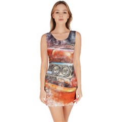 Car Old Car Art Abstract Bodycon Dress by Celenk