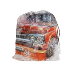 Car Old Car Art Abstract Drawstring Pouches (extra Large) by Celenk