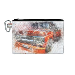 Car Old Car Art Abstract Canvas Cosmetic Bag (medium)