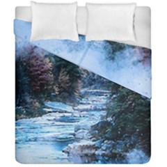 River Water Art Abstract Stones Duvet Cover Double Side (california King Size) by Celenk