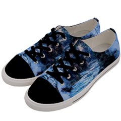 River Water Art Abstract Stones Men s Low Top Canvas Sneakers by Celenk