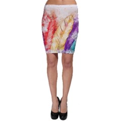 Feathers Bird Animal Art Abstract Bodycon Skirt by Celenk