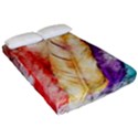 Feathers Bird Animal Art Abstract Fitted Sheet (California King Size) View2