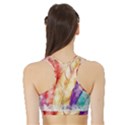 Feathers Bird Animal Art Abstract Sports Bra with Border View2