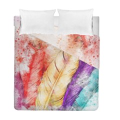 Feathers Bird Animal Art Abstract Duvet Cover Double Side (full/ Double Size) by Celenk