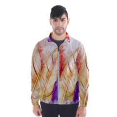 Feathers Bird Animal Art Abstract Wind Breaker (men) by Celenk