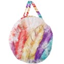 Feathers Bird Animal Art Abstract Giant Round Zipper Tote View2