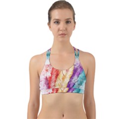 Feathers Bird Animal Art Abstract Back Web Sports Bra by Celenk