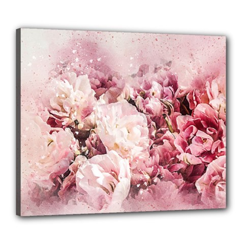 Flowers Bouquet Art Abstract Canvas 24  X 20  by Celenk