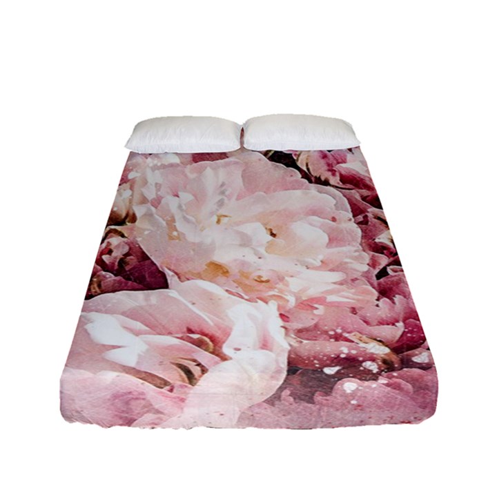 Flowers Bouquet Art Abstract Fitted Sheet (Full/ Double Size)