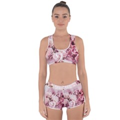 Flowers Bouquet Art Abstract Racerback Boyleg Bikini Set by Celenk