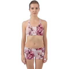 Flowers Bouquet Art Abstract Back Web Sports Bra Set by Celenk