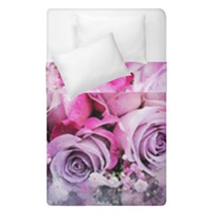 Flowers Roses Bouquet Art Abstract Duvet Cover Double Side (single Size) by Celenk