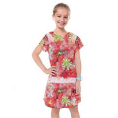 Strawberries Fruit Food Art Kids  Drop Waist Dress by Celenk