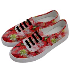 Strawberries Fruit Food Art Men s Classic Low Top Sneakers by Celenk