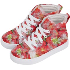 Strawberries Fruit Food Art Kid s Hi-top Skate Sneakers by Celenk