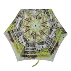 River Bridge Art Abstract Nature Mini Folding Umbrellas by Celenk