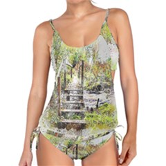 River Bridge Art Abstract Nature Tankini Set by Celenk