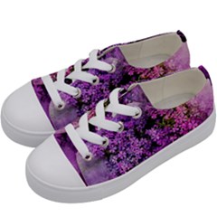 Flowers Spring Art Abstract Nature Kids  Low Top Canvas Sneakers by Celenk