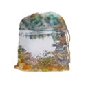 River Water Art Abstract Stones Drawstring Pouches (Extra Large) View1