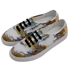 River Water Art Abstract Stones Men s Classic Low Top Sneakers